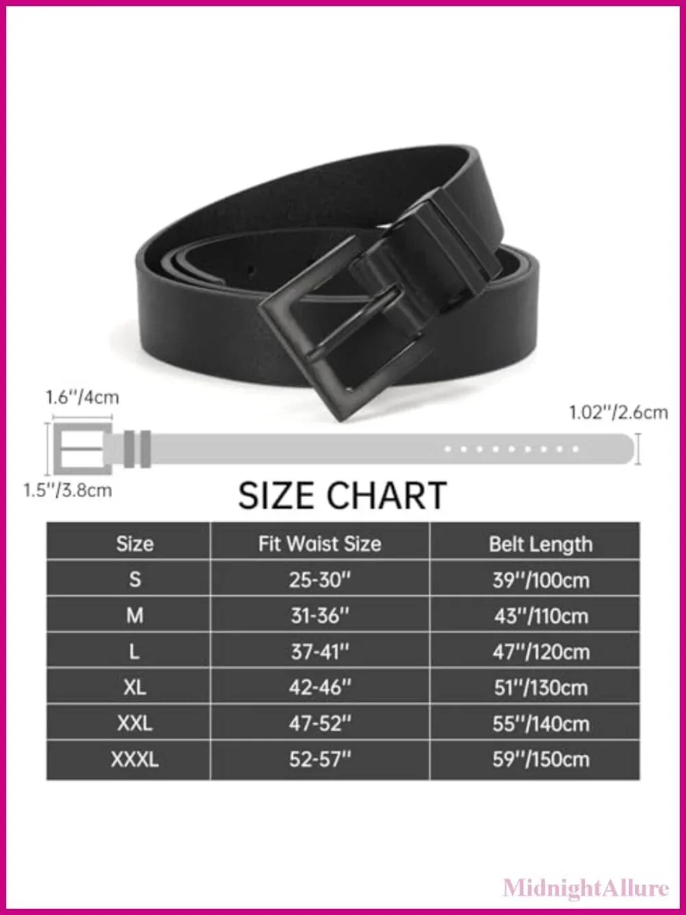 Women's PU Leather Belt Square Buckle Waist Belt for Jeans Pants Dresses